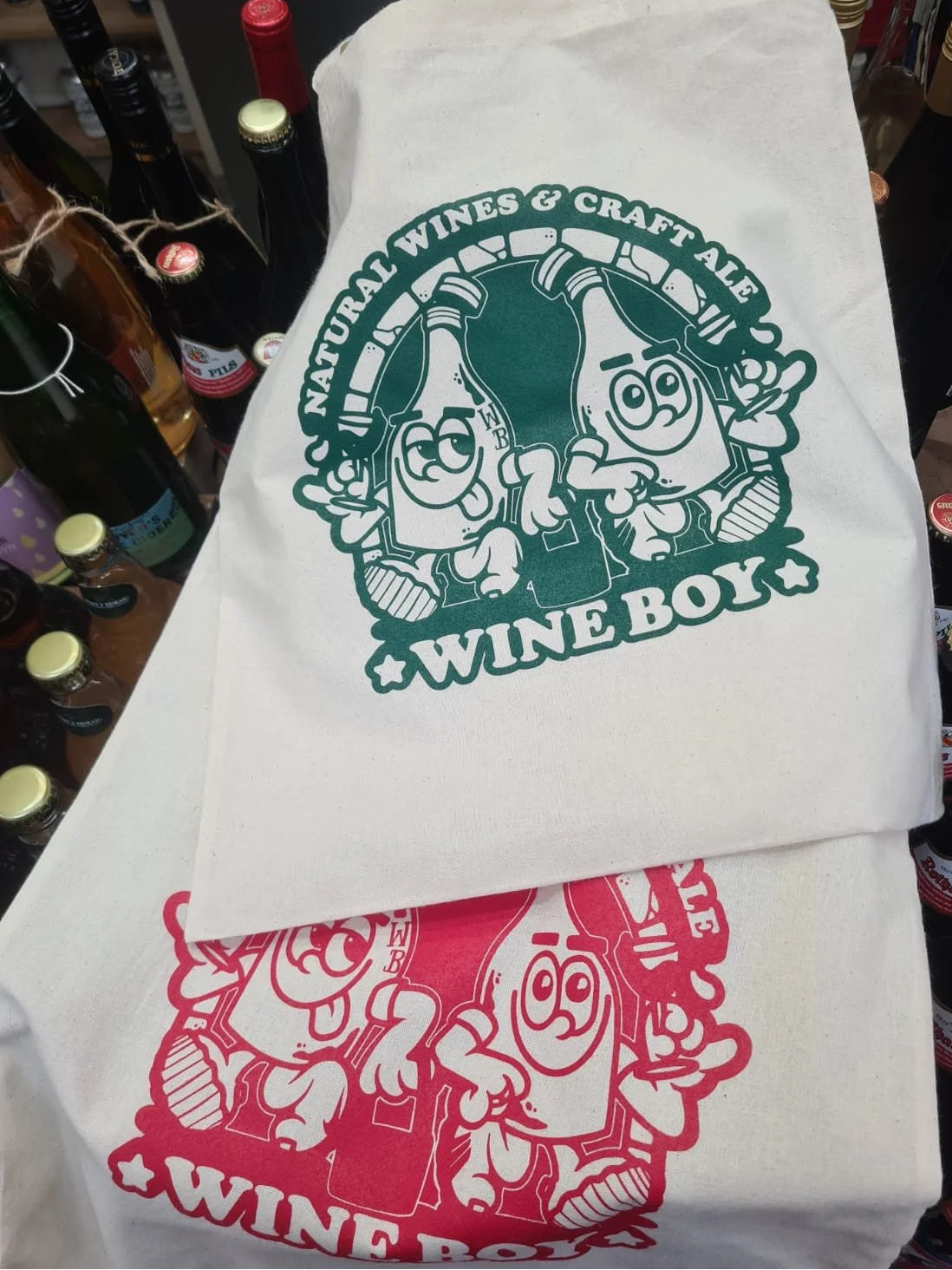 Wine Boy branded cotton tote bag